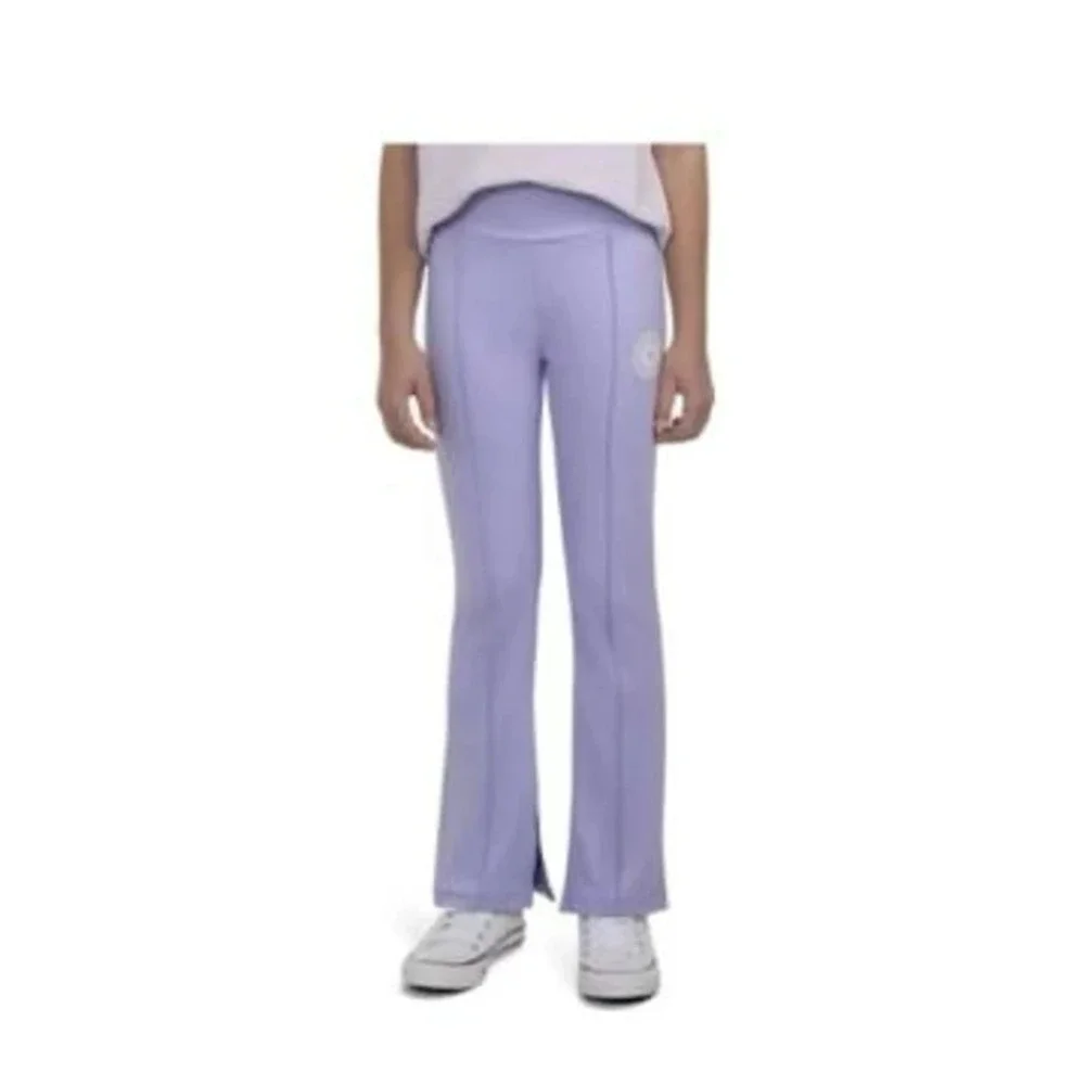 Converse Flare Leggings Youth Medium 10-14 High Rise Violet Chuck Patch Logo